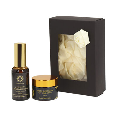 GIFT BOX LUXURY OIL for face & body +  SCRUB CREAM for face